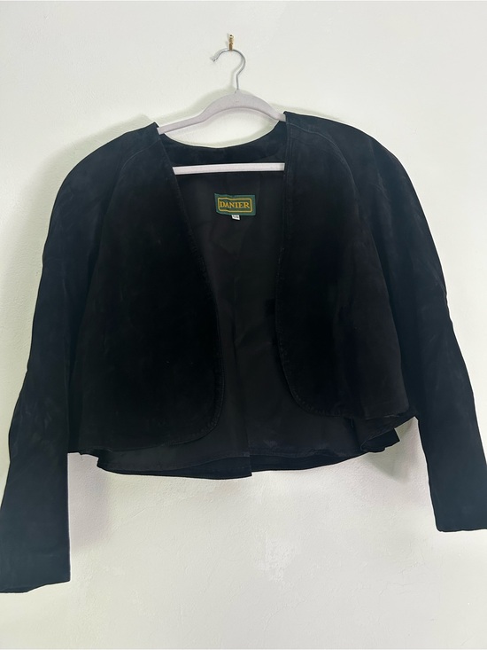 Danier Jackets & Blazers - Danier Black Suede Cropped Swing Jacket Size Large